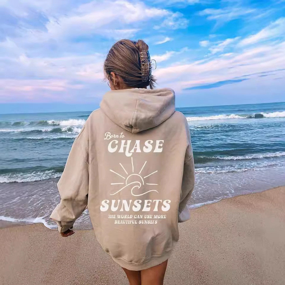 Women's Drop-shoulder Sleeve Thread Printed Sweater