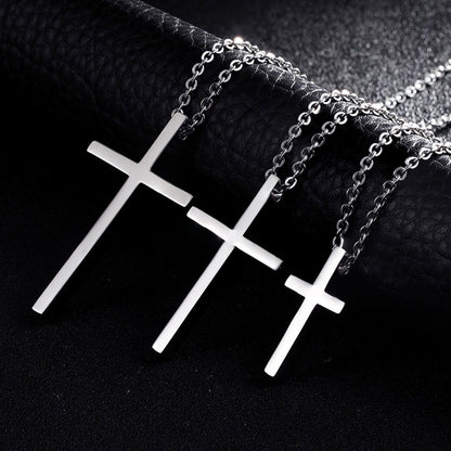 Titanium Cross Pendant Necklace