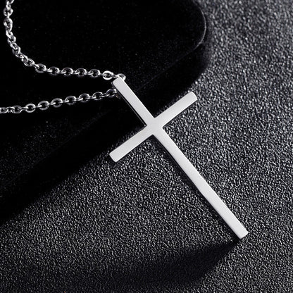 Titanium Cross Pendant Necklace