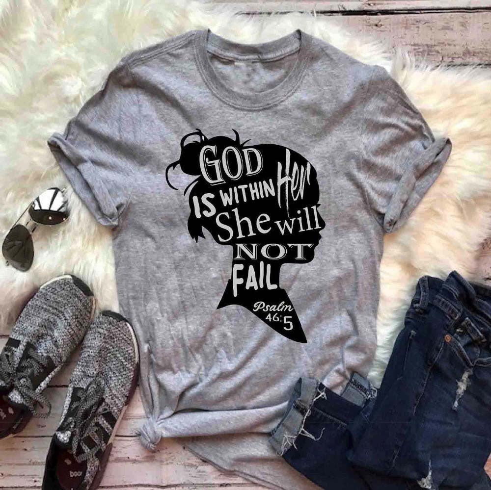 Gott ist in ihr, sie wird nicht versagen, Psalm 46:5, T-Shirt