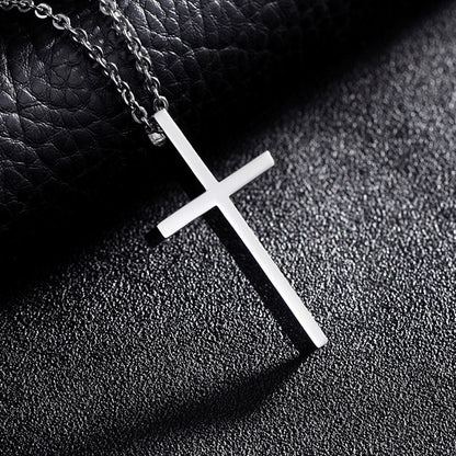 Titanium Cross Pendant Necklace