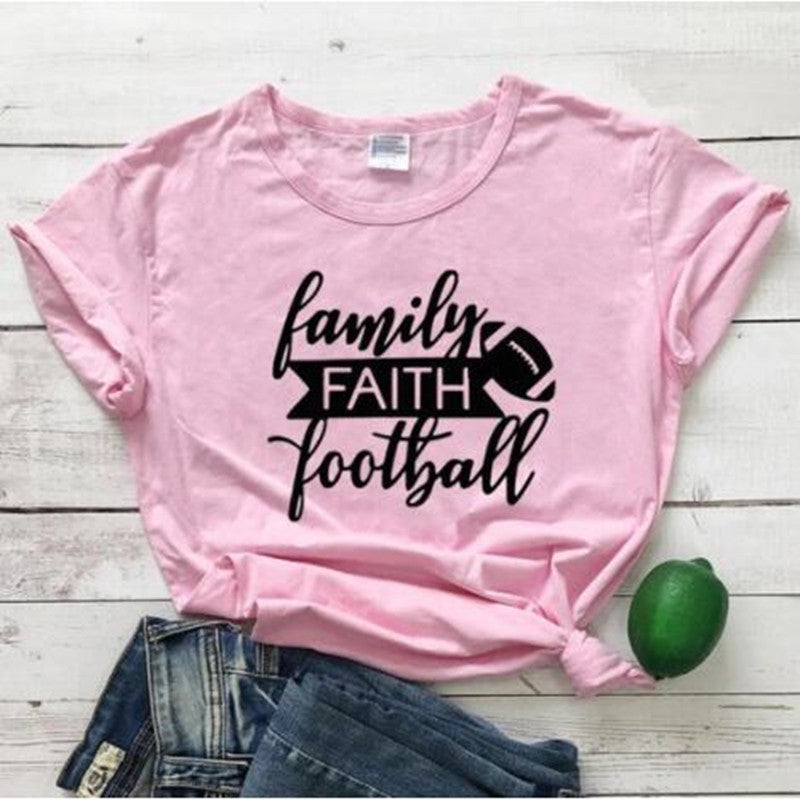 Family Faith Football Tee