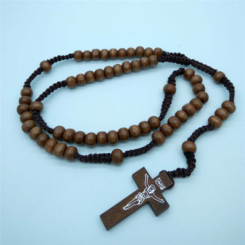 Jesus Cross Beads Necklace