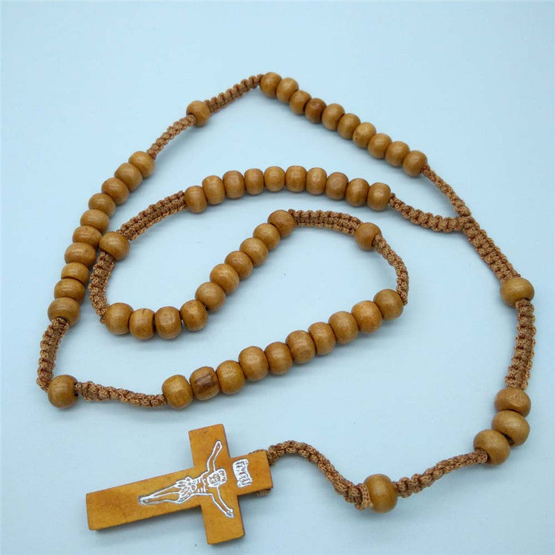 Jesus Cross Beads Necklace