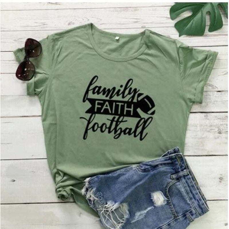 Family Faith Football Tee