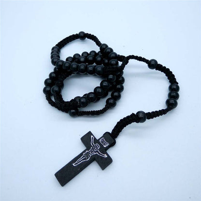 Jesus Cross Beads Necklace