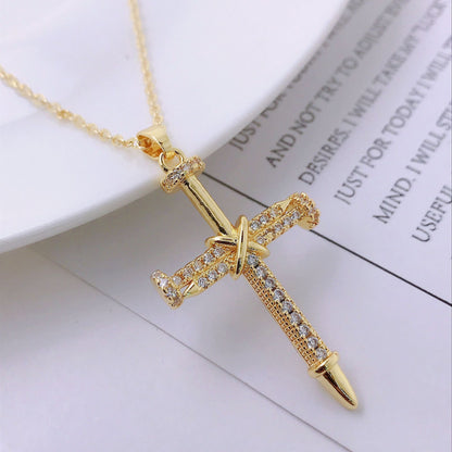 14K Goldkette mit Kreuz