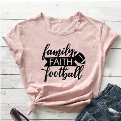 Family Faith Football Tee