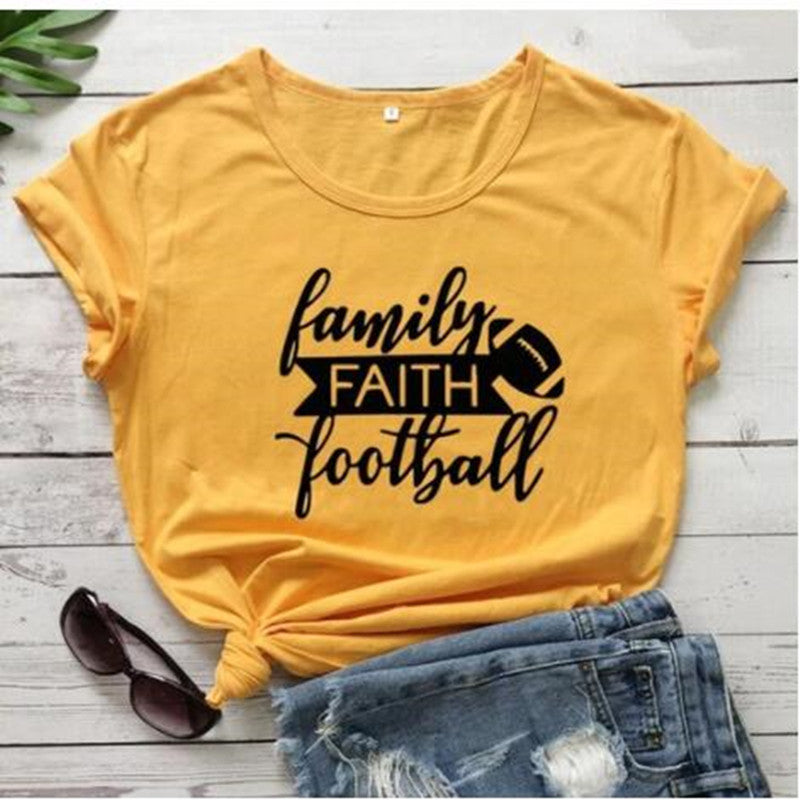 Family Faith Football Tee