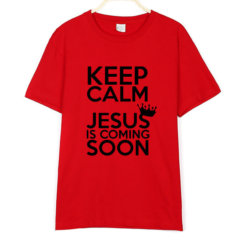 Keep Calm Jesus Is Coming Soon Tee