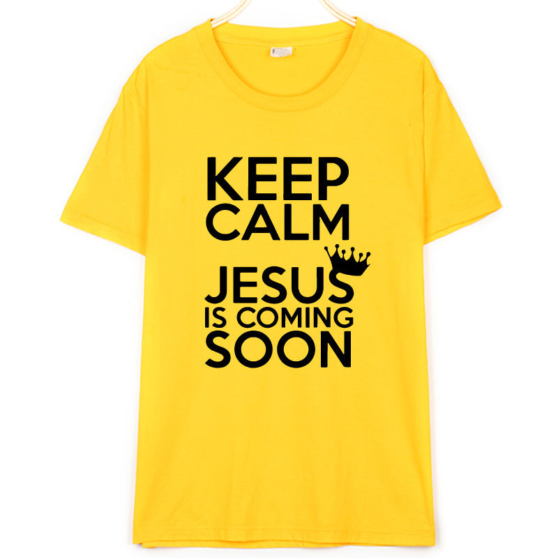 Keep Calm Jesus Is Coming Soon Tee