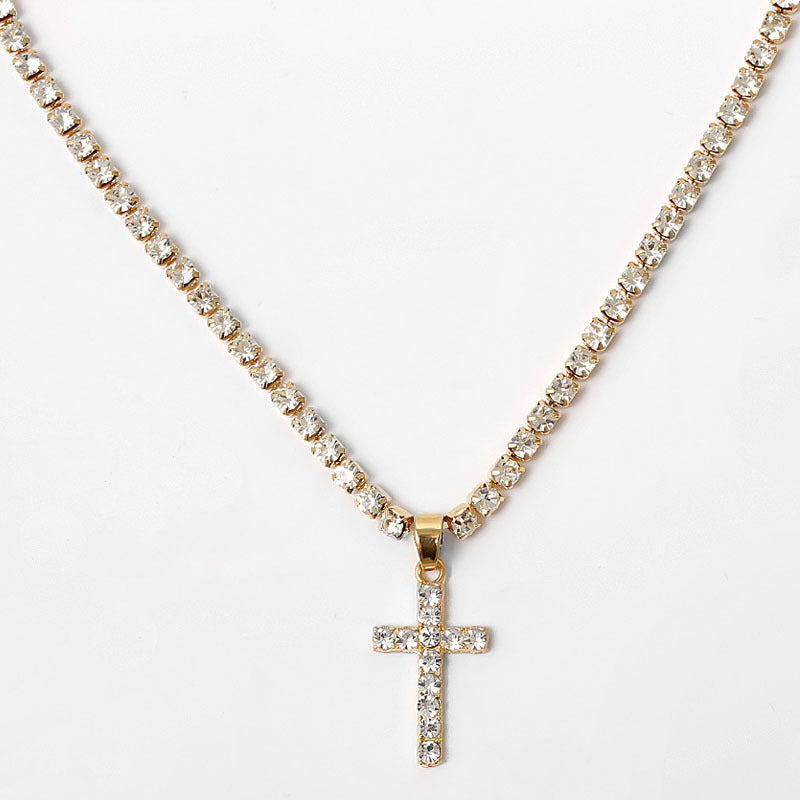 Diamond Cross Pendant Necklace