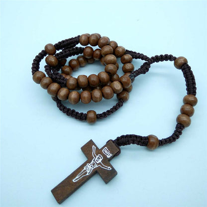 Jesus Cross Beads Necklace