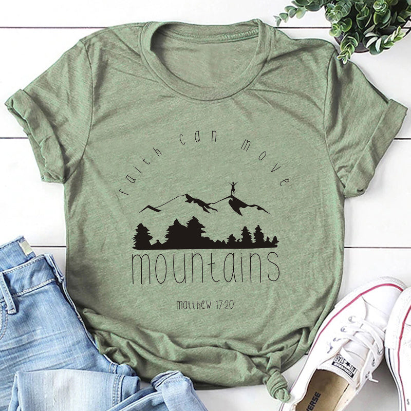 Faith Can Move Mountains Matthew 17: 20 Tee