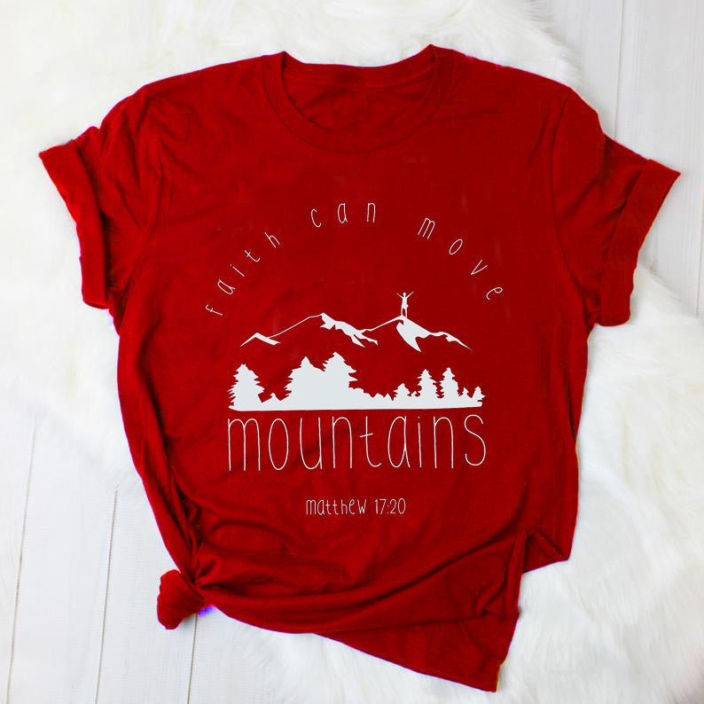 Faith Can Move Mountains Matthew 17: 20 Tee