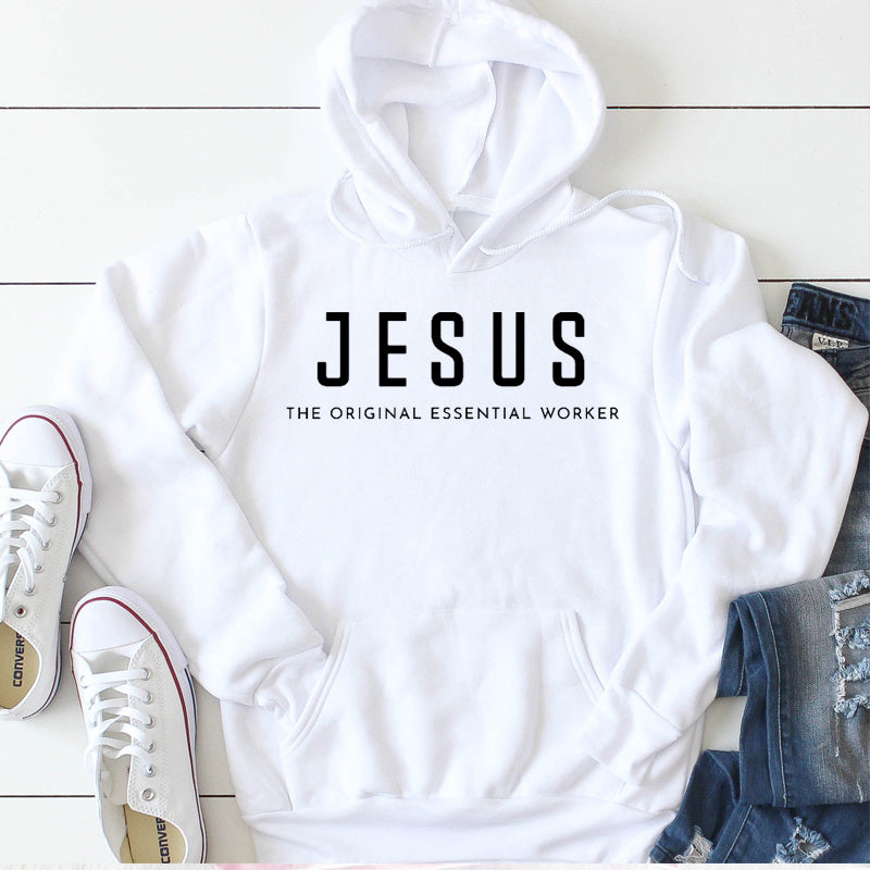 Jezus De Originele Essentiële Werker Hoodie