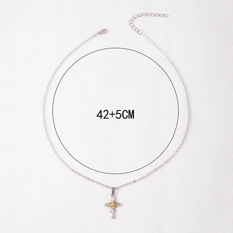 Cross Flower Necklace