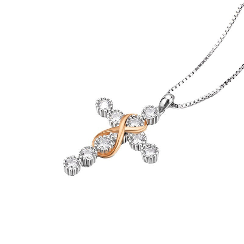 Faith Cross 8 Diamond Necklace