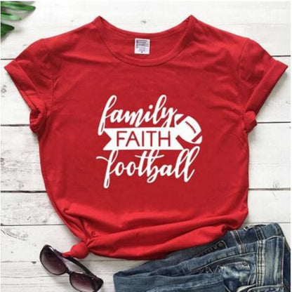 Family Faith Football Tee