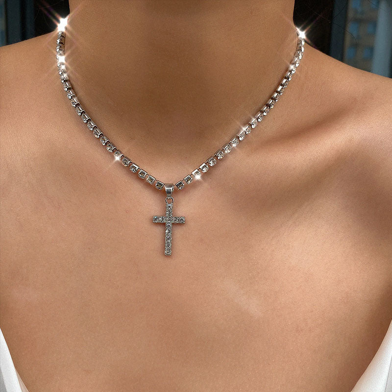 Diamond Cross Pendant Necklace