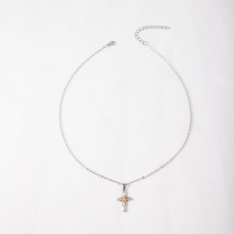 Cross Flower Necklace