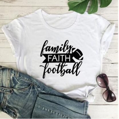 Family Faith Football Tee