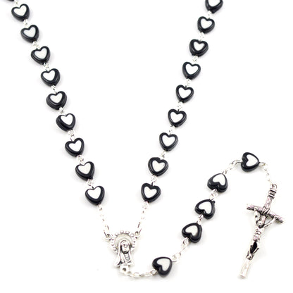 Multicolor Heart Shaped Cross Necklace