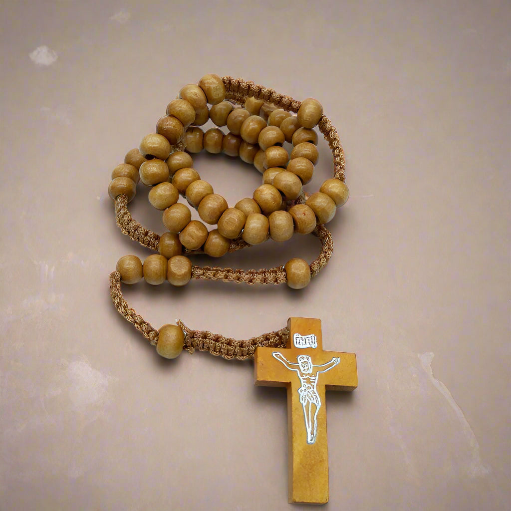 Jesus Cross Beads Necklace