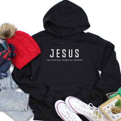 Jezus De Originele Essentiële Werker Hoodie