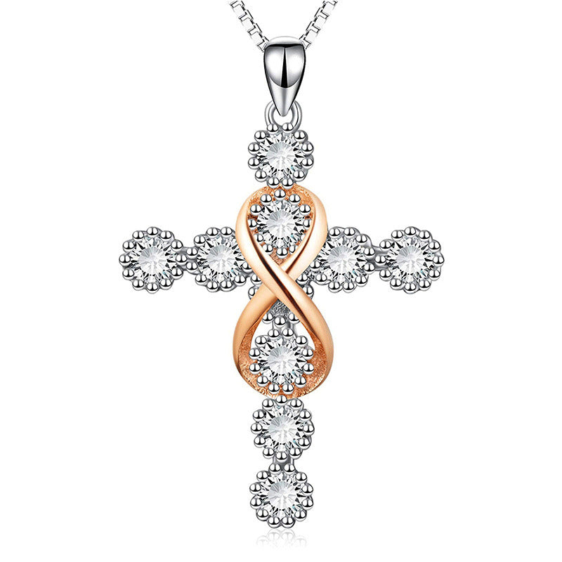 Faith Cross 8 Diamant-Halskette