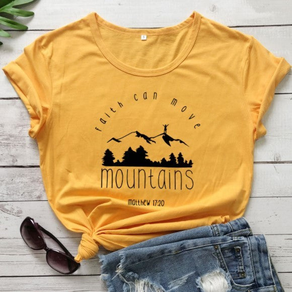 Faith Can Move Mountains Matthew 17: 20 Tee