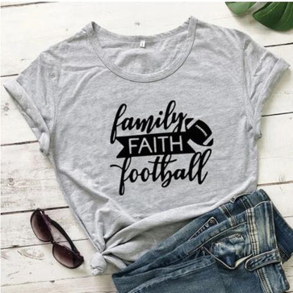 Family Faith Football Tee