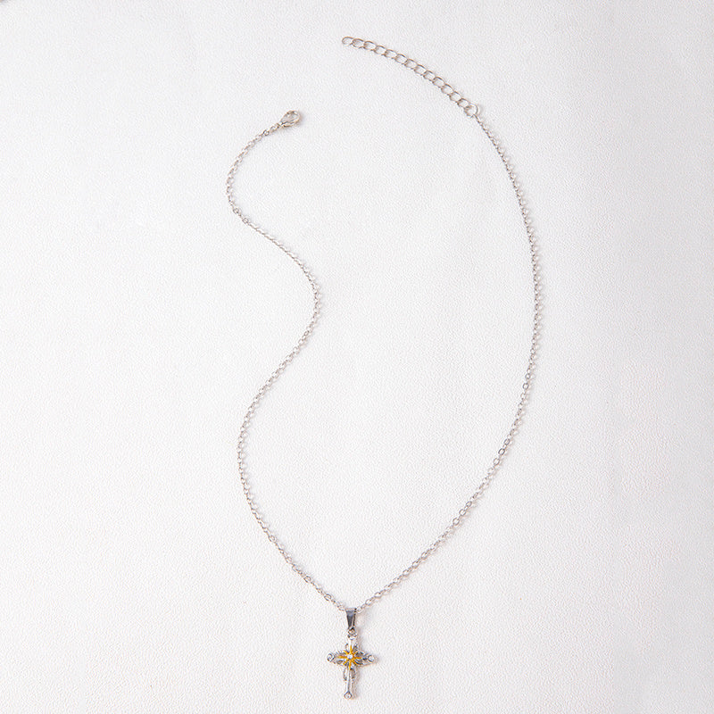 Cross Flower Necklace