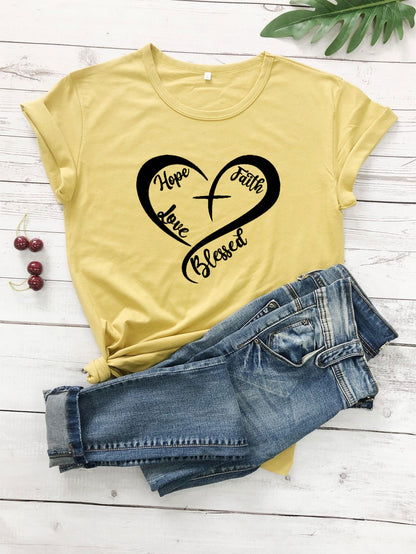 Hope Faith Love Blessed Tee