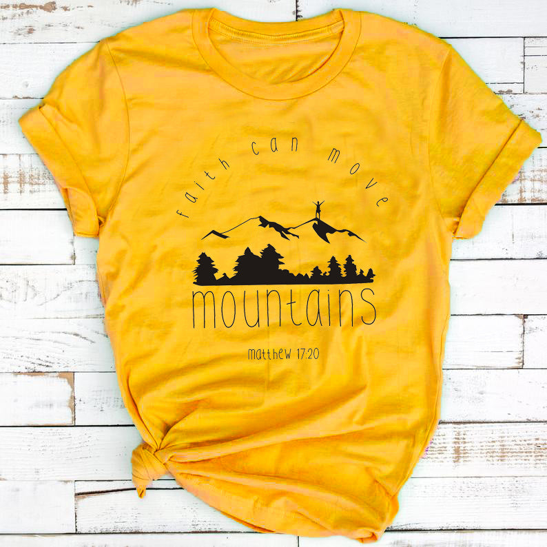 Faith Can Move Mountains Matthew 17: 20 Tee