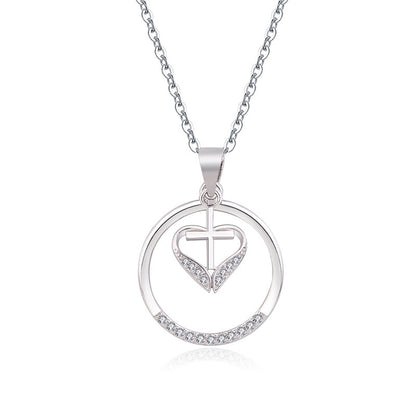 Love Cross Pendant Necklace