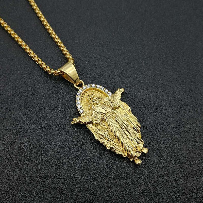 Diamond Jesus Necklace