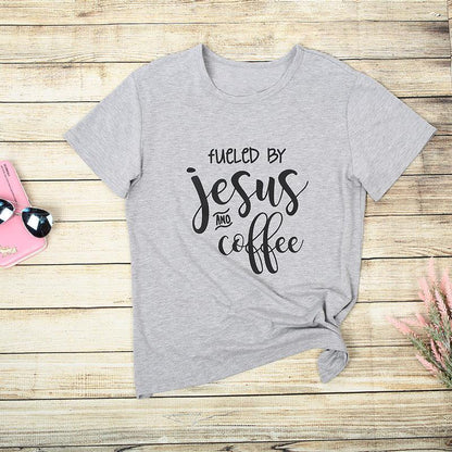 Fueled Jesus And Coffee Tee