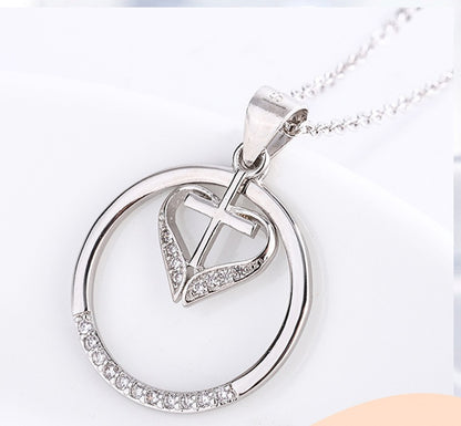 Love Cross Pendant Necklace