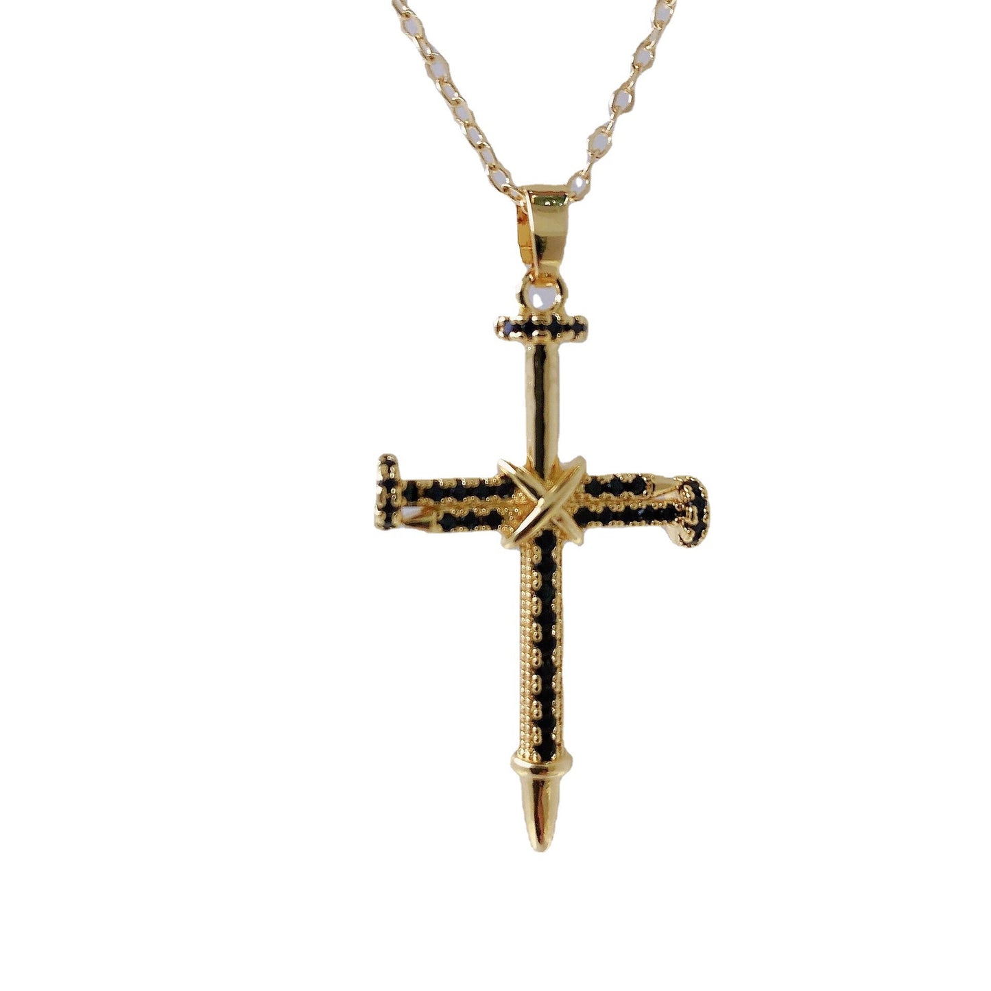 14K Goldkette mit Kreuz