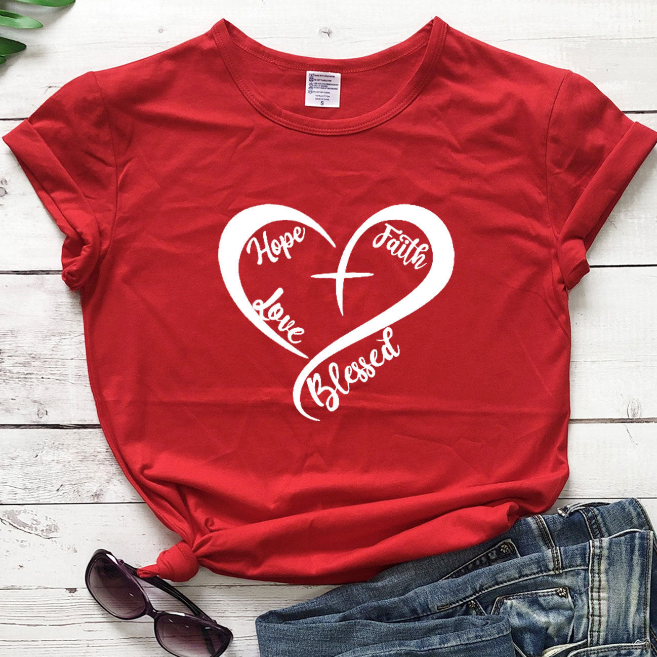 Hope Faith Love Blessed Tee