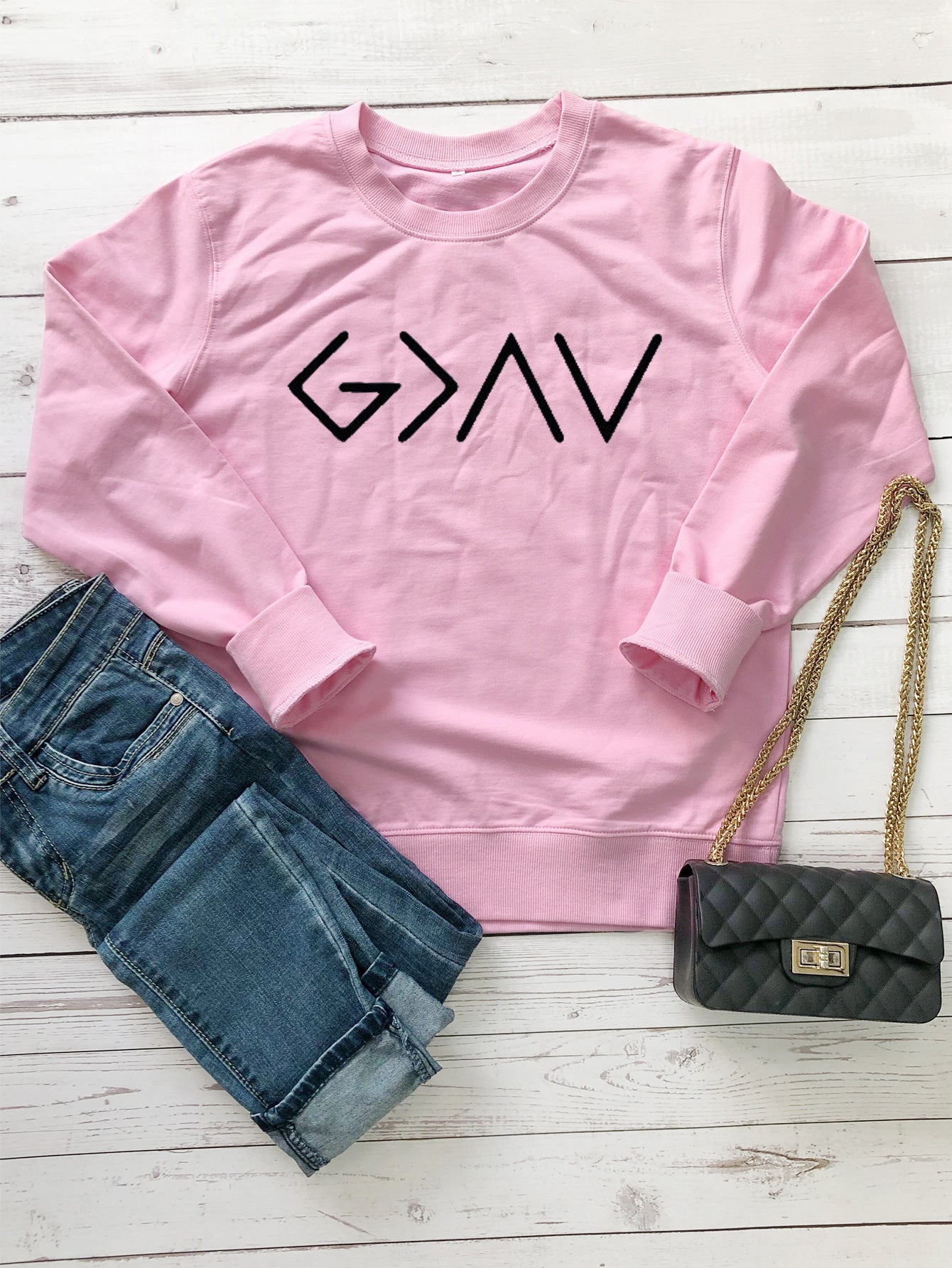 G>∧∨ God is Greater Than the Highs and Lows Tee