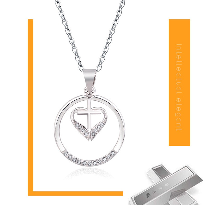 Love Cross Pendant Necklace