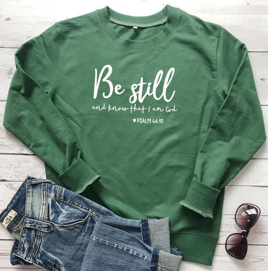 Sei still und wisse, dass ich Gott bin, Psalm 46:10, T-Shirt