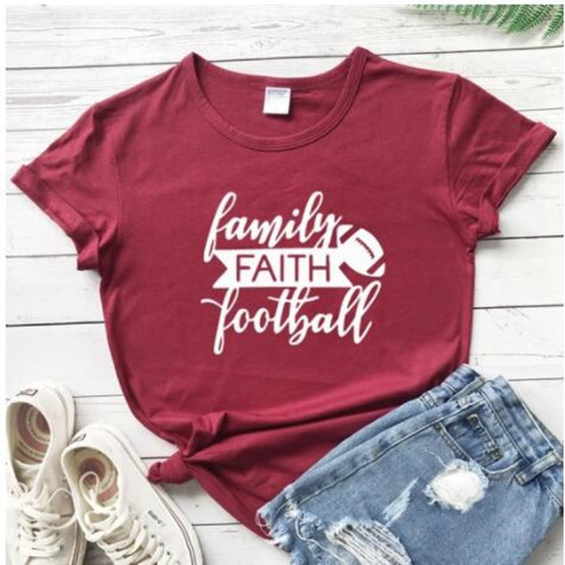 Family Faith Football Tee