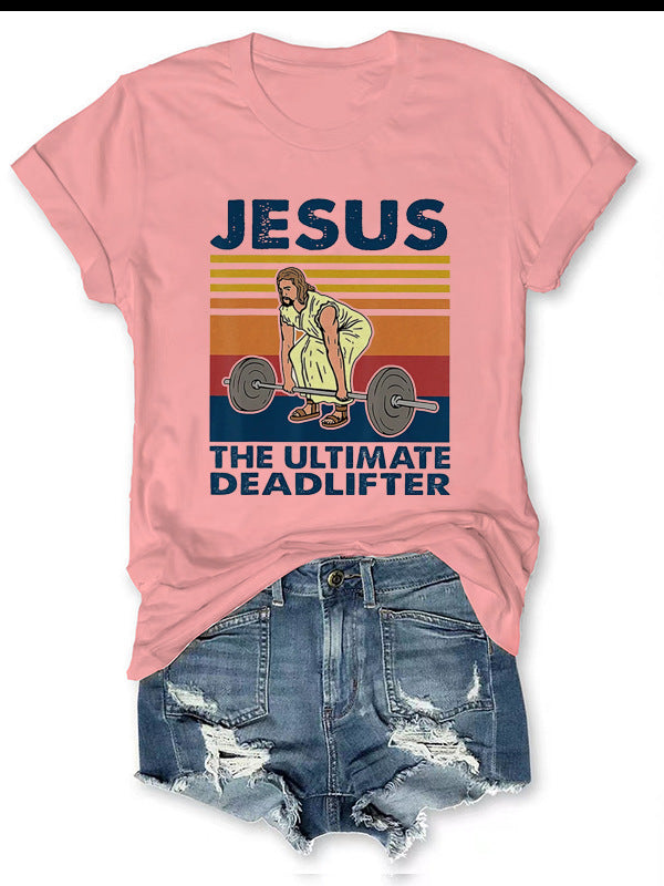 Jezus De Ultieme Deadlifter Tee