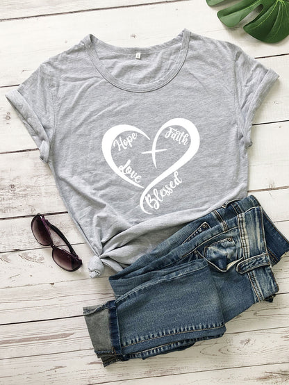 Hope Faith Love Blessed Tee