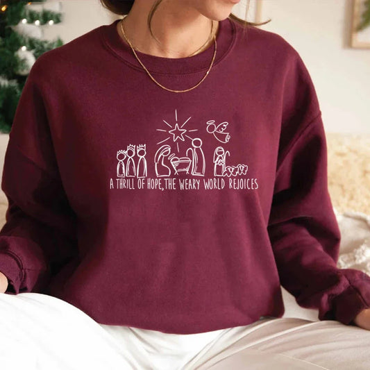 A Thrill Of Hope The Weary World Rejoices Tee