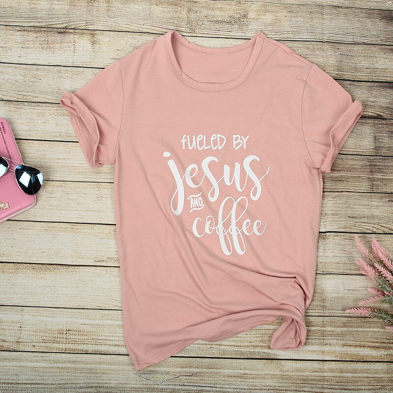 Fueled Jesus And Coffee Tee