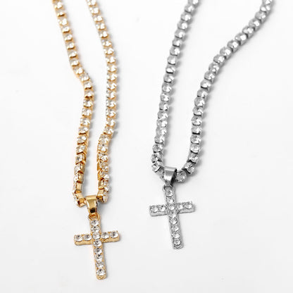 Diamond Cross Pendant Necklace